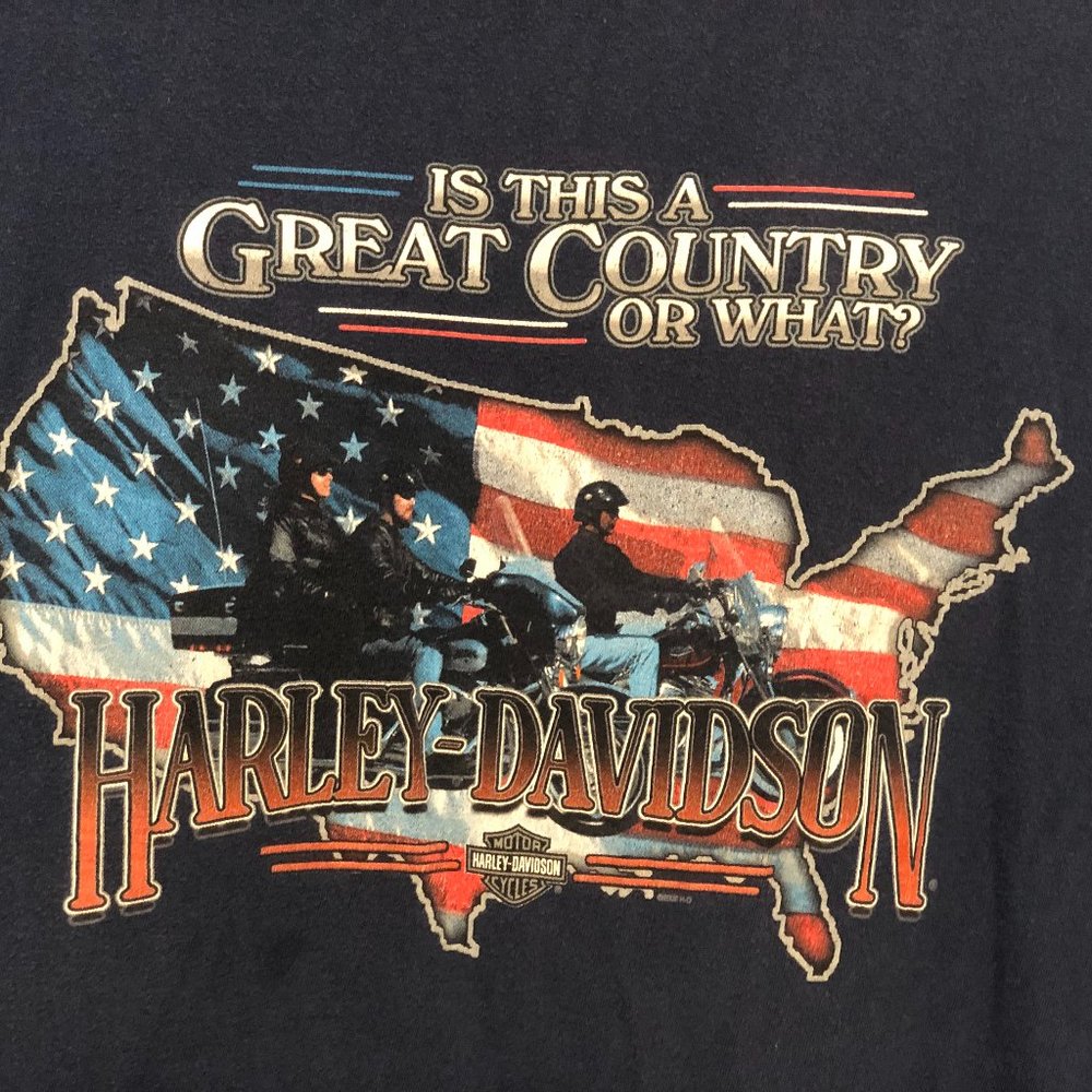 "IS THIS A GREAT COUNTRY OR WHAT? HARLEY DAVIDSON of COOL SPRINGS TN 2XL
